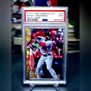 Randy Arozarena 2020 Topps Series One Gold Stars Rookie RC #229 PSA 9